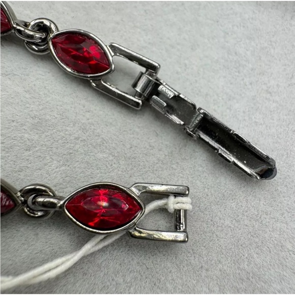 Givenchy Red & Silver Vintage Bracelet - 6.7” - Picture 5 of 6